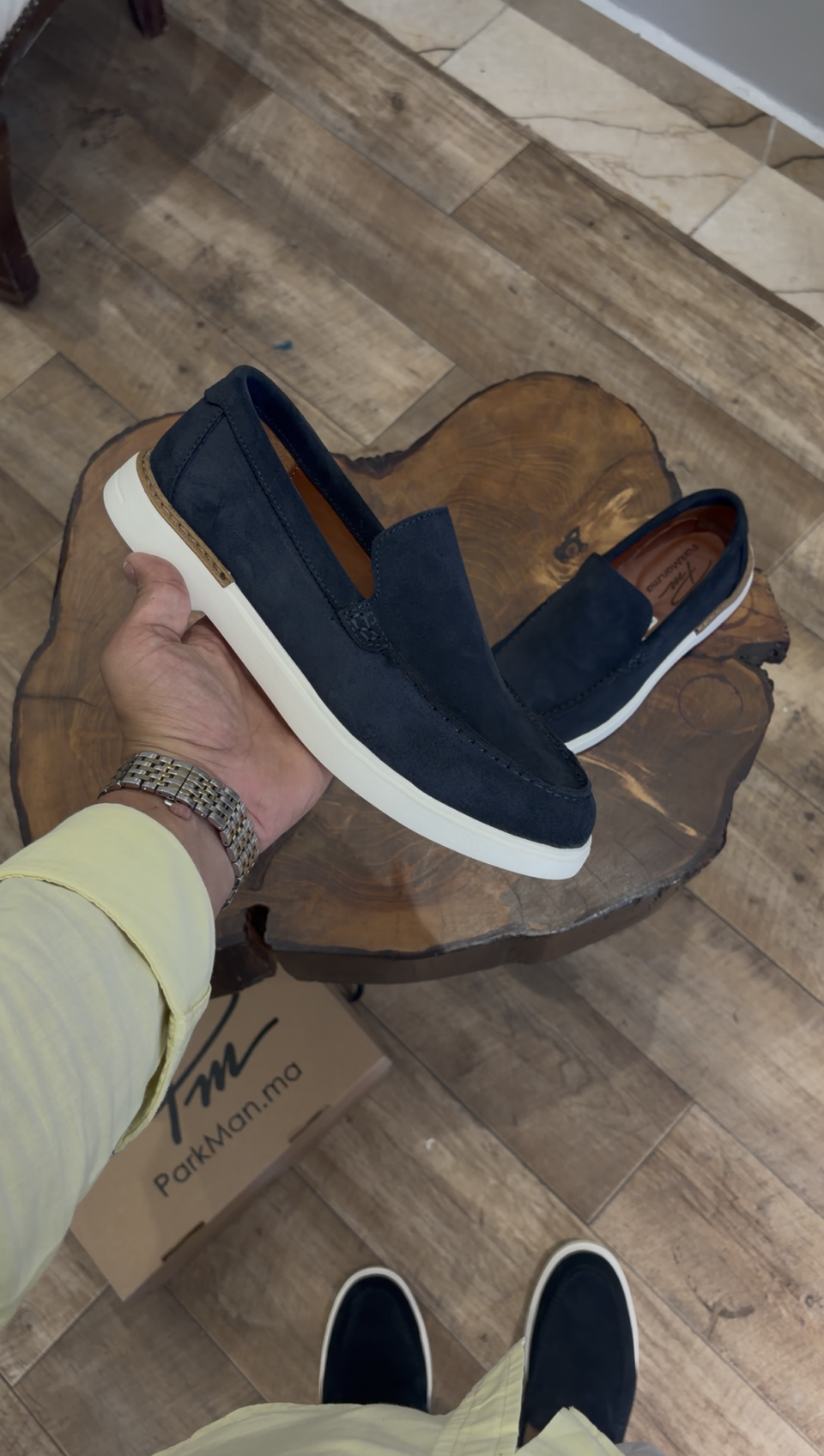 Mocassins Homme en Daim – Bleu