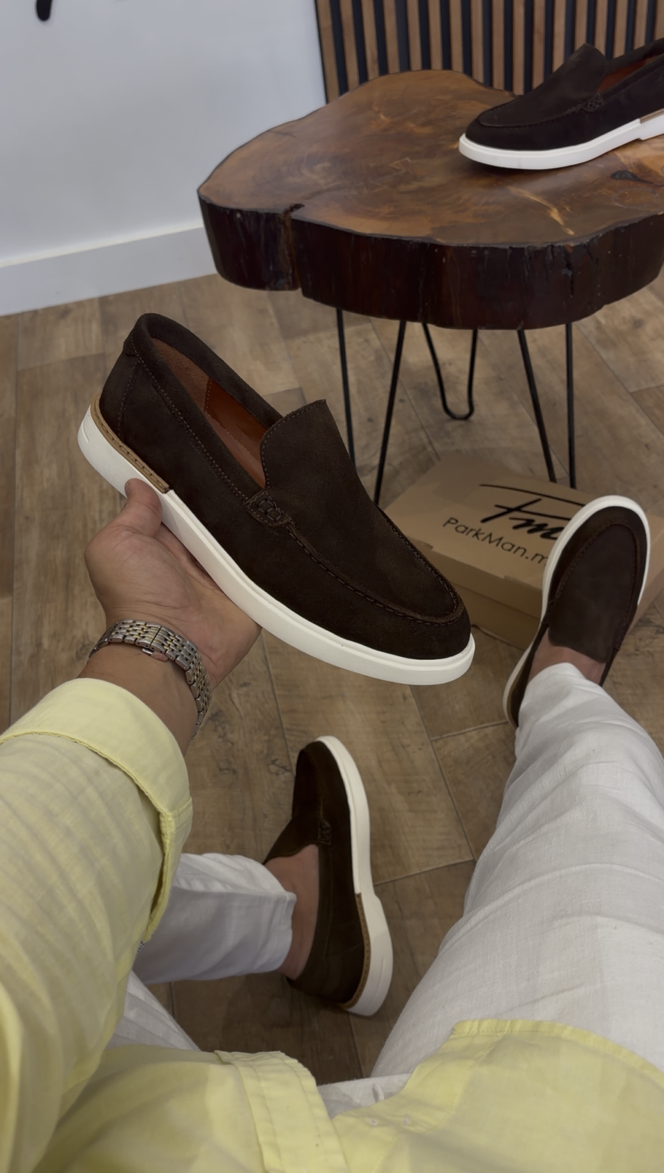 Mocassins Homme en Daim – Marron