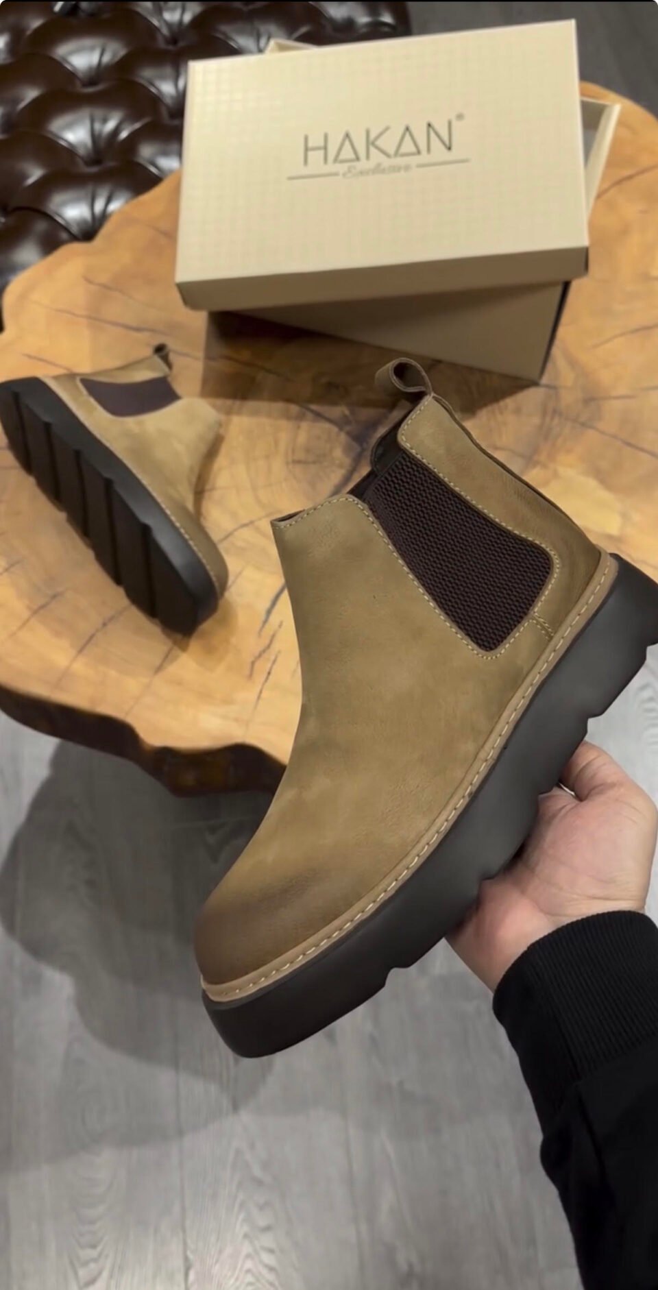 Edge Chelsea Boots Biege